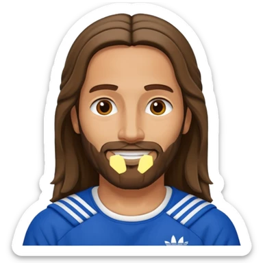 jesus in adidas clothes looking cool sticker