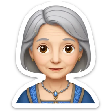 The kind and amiable grandmother in medieval fairy tales sticker