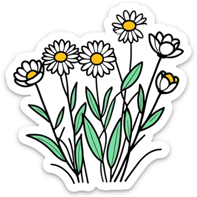 Flowers thank you sticker