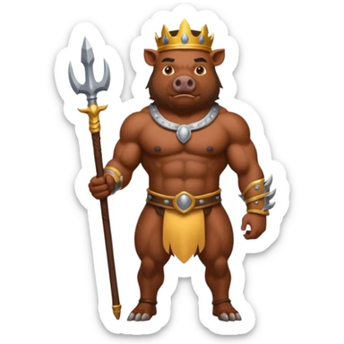 boar King, standing sticker