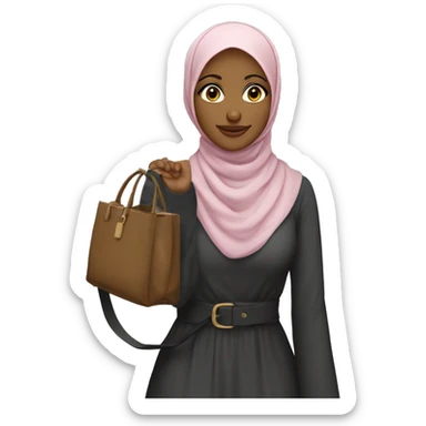 Hijabi girl wir a polene bag sticker