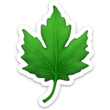 Green leaf smoke sticker
