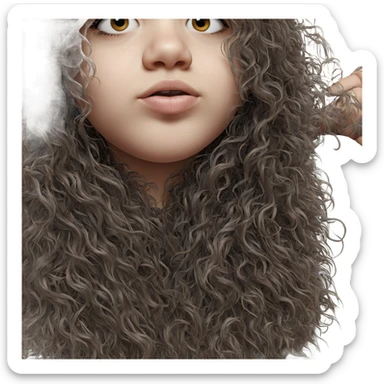 realistic portrait of girl sticker