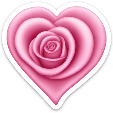 rose heart, pink sticker