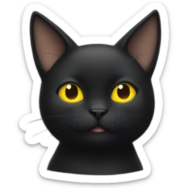 Black cat look like pikachu sticker