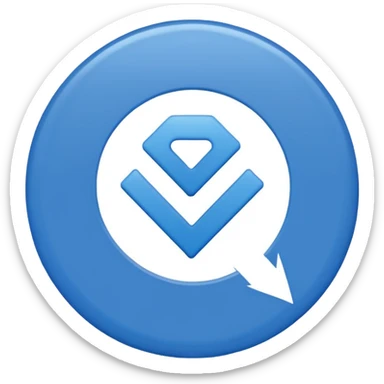 blue circle with a checkmark in the middle sticker