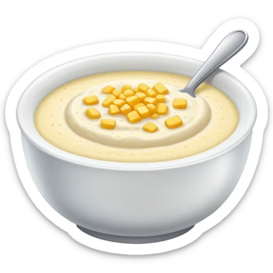 bowl of grits, cornmeal porridge sticker