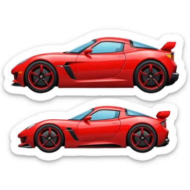 sports car from one side sticker