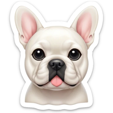 White French bulldog  sticker