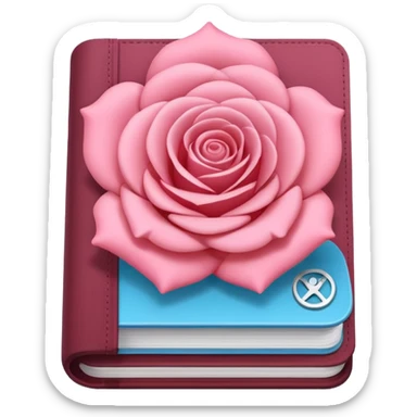 online booking icon (rose color) sticker