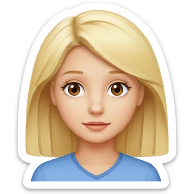 blonde womand, cute, from sector commercial sticker