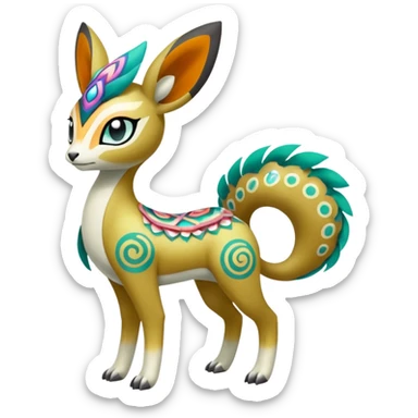 Meloetta-Vernid-Fionbri-Pokémon-Digimon-Fakémon-fusion-hybrid-creature sticker