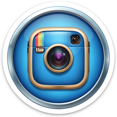 Verificado azul do Instagram redondo  sticker