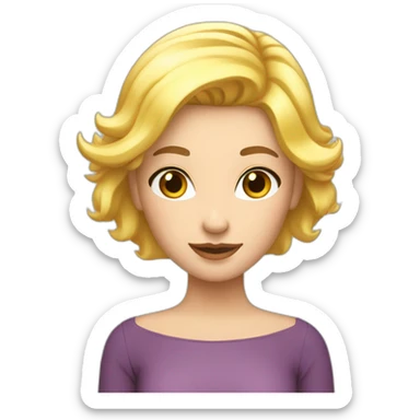 Femme blonde avec feu derrière elle sticker