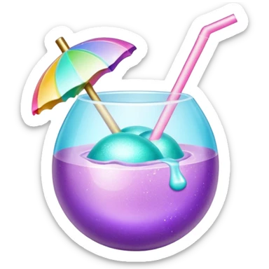 Colorful shiny glossy glittery soft smooth Pastel soap perfume cocktail bomb bar aesthetic decoration room thing  sticker