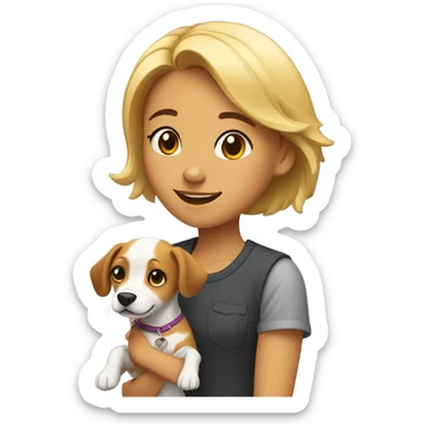 Lesbian girl with dog sticker