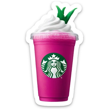 Starbucks dragonfruit drink sticker