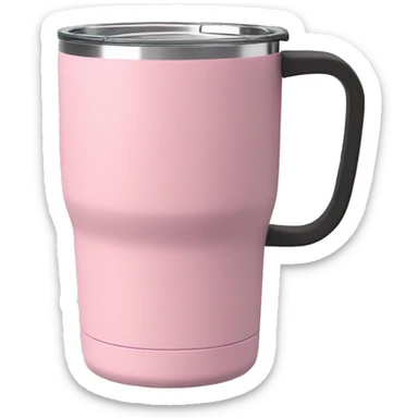 stanley tumbler pink with handle sticker
