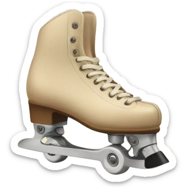 beige vintage skates sticker