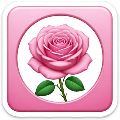 A 3D cartoon rose-pink spectacle with  and soft reflections, negaive: characters. sticker