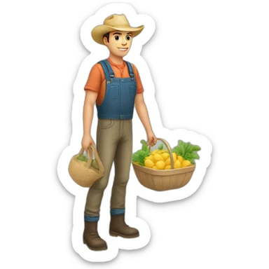 a young farmer sticker