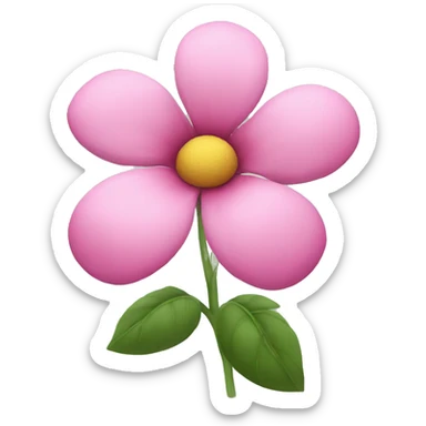 pink flower sticker