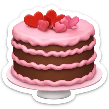 valentine cake sticker