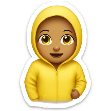 yellow baby in long sleeve bodysuit sticker