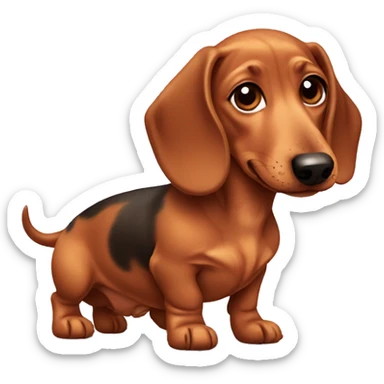 funny puppy dachshund sticker