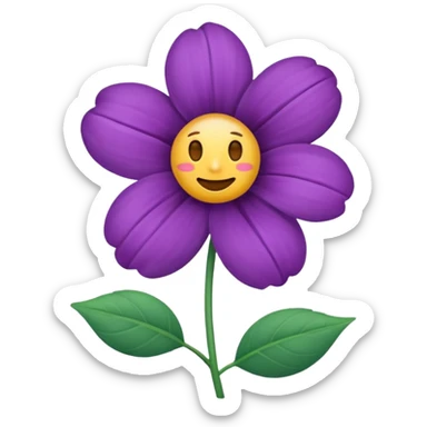 um emoji de cardo a flor sticker
