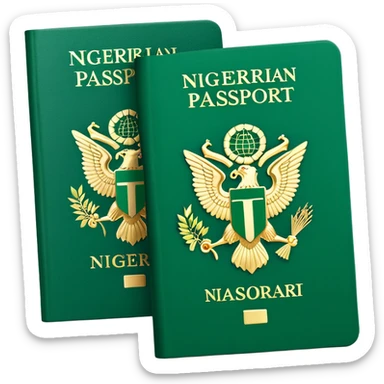 Green, Nigerian, Passport, with Eagle Logo sticker
