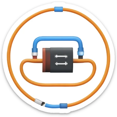 law of ohm: ring of( cable positive battery  resistor cable negative battery) sticker
