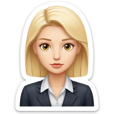 mind blowing blond business woman sticker