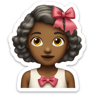 Girl wth bow sticker