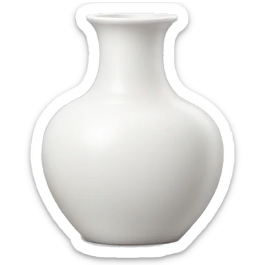 white donut vase sticker
