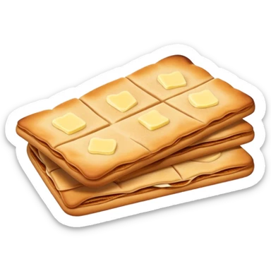 traditional norwegian sweet flat bread with cinnamon and sugar and butter sticker