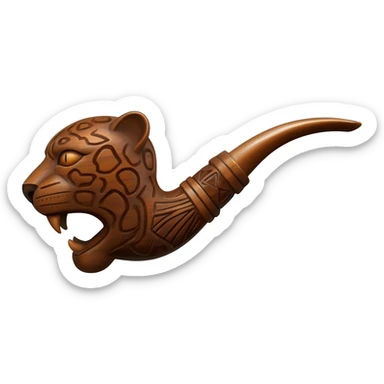 pipa chamanica con cabeza de pantera sticker