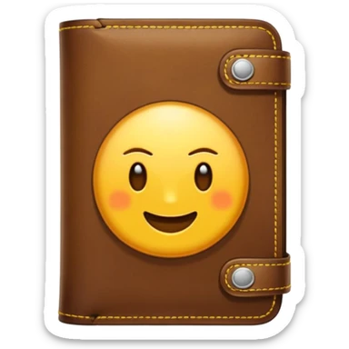 Billetera con un simbolo de honestidad en el medio sticker