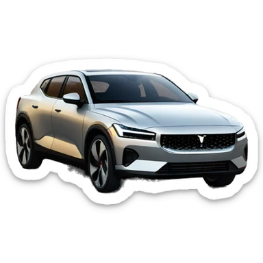 polestar 2 electric car golden sticker