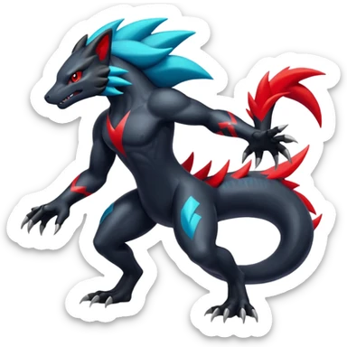 Shiny Zoroark-Salandit-Zekrom-fusion sticker