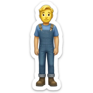 Vault boy in dungarees sticker