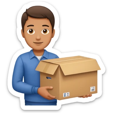 box carrier man sticker
