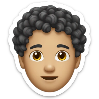 curly hair asain twin sticker