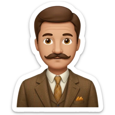 Old british vibe suit man sticker