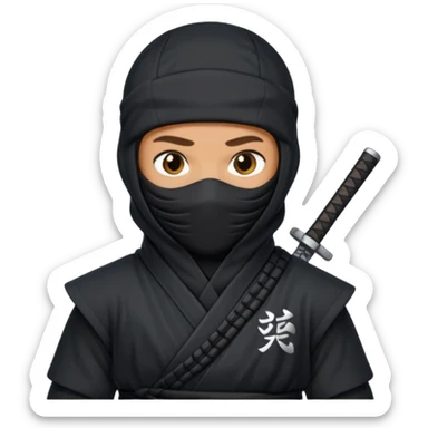 Ninja with MB written on it sticker