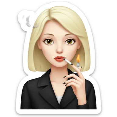 femme qui fume sticker