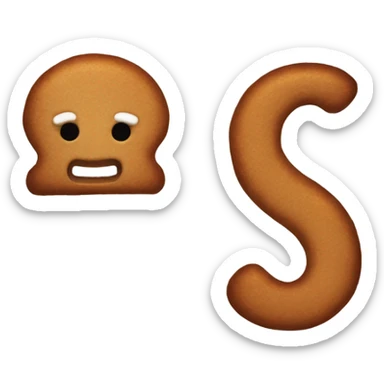 Half eaten gingerbread sticker