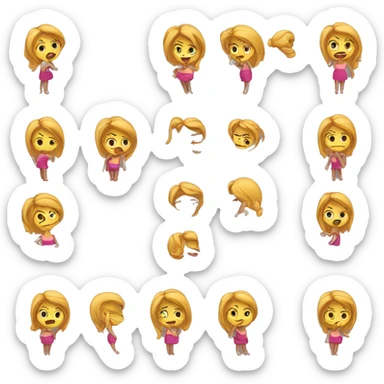 Mujer levantando pesas sticker