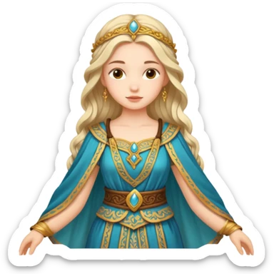 Girl in ancient costume sticker