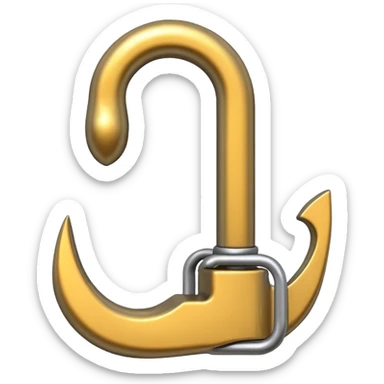 wire and iron hook sticker